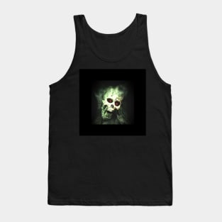 Creepy Red Eye Skull Skeleton Head Tank Top